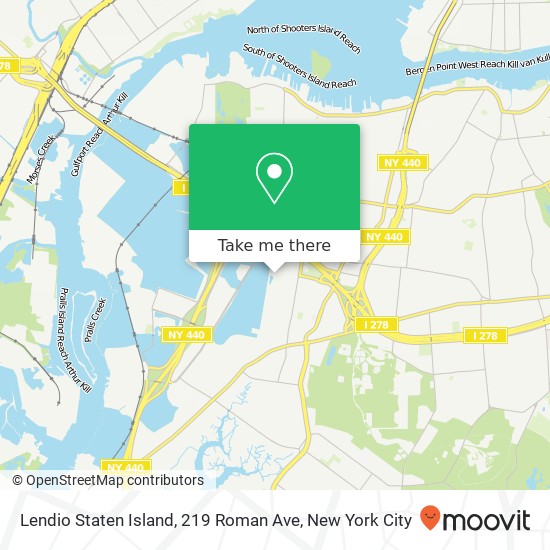 Mapa de Lendio Staten Island, 219 Roman Ave