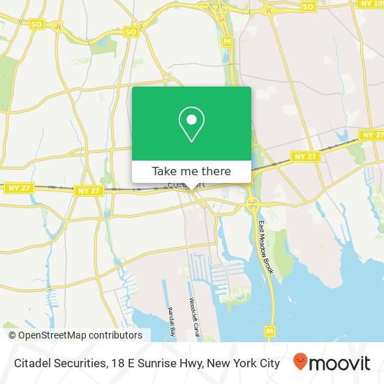 Mapa de Citadel Securities, 18 E Sunrise Hwy