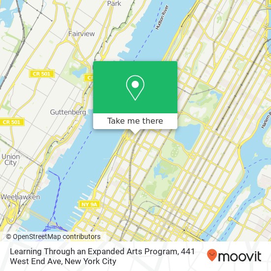 Mapa de Learning Through an Expanded Arts Program, 441 West End Ave