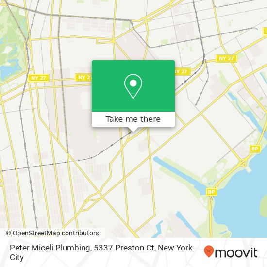 Mapa de Peter Miceli Plumbing, 5337 Preston Ct