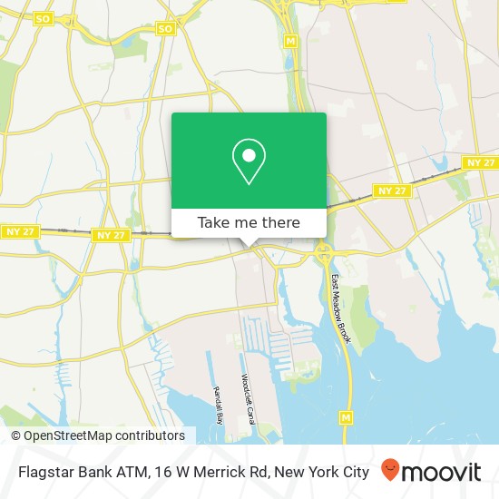 Mapa de Flagstar Bank ATM, 16 W Merrick Rd