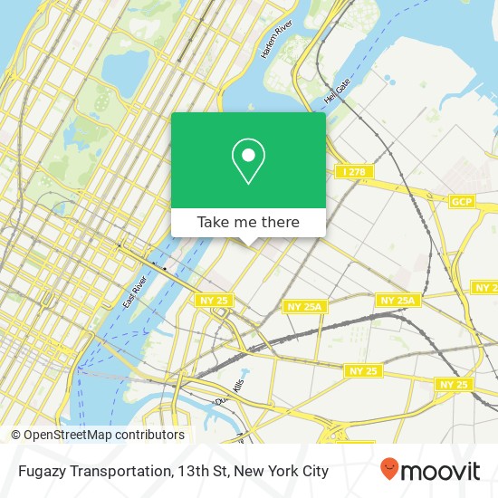 Fugazy Transportation, 13th St map