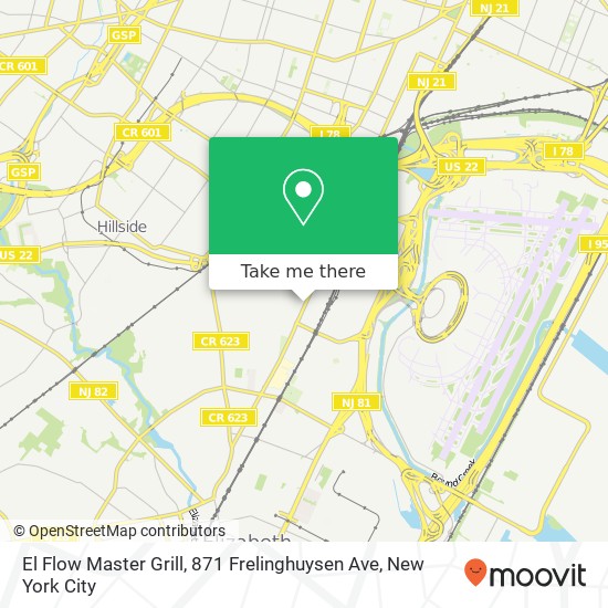 El Flow Master Grill, 871 Frelinghuysen Ave map