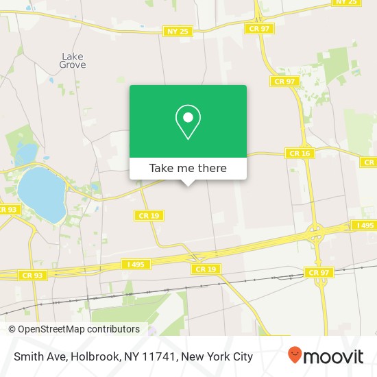 Mapa de Smith Ave, Holbrook, NY 11741