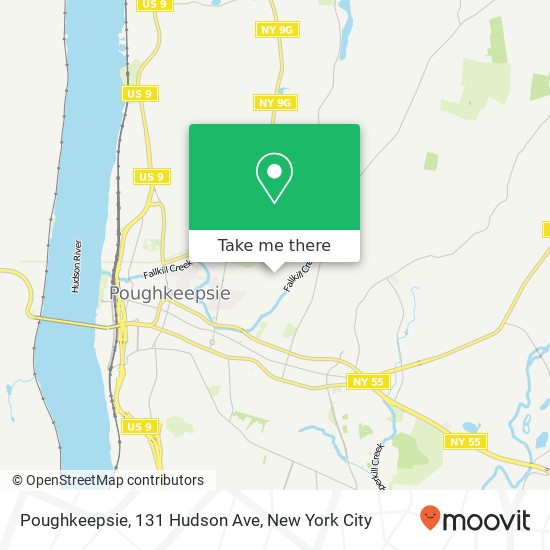 Mapa de Poughkeepsie, 131 Hudson Ave