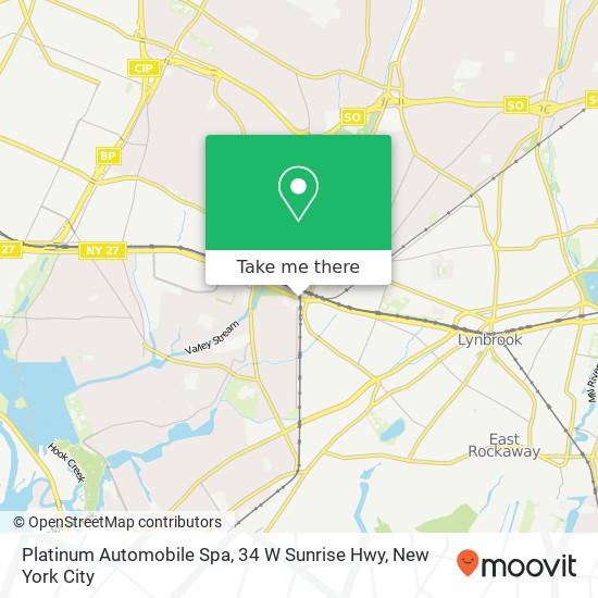 Mapa de Platinum Automobile Spa, 34 W Sunrise Hwy