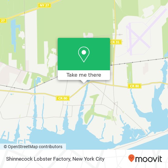 Mapa de Shinnecock Lobster Factory