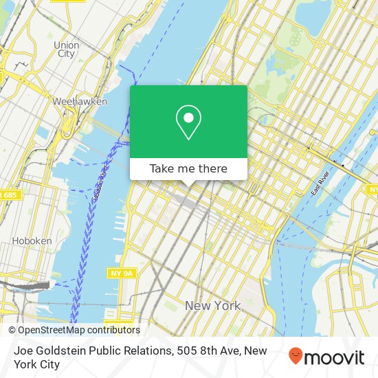 Joe Goldstein Public Relations, 505 8th Ave map