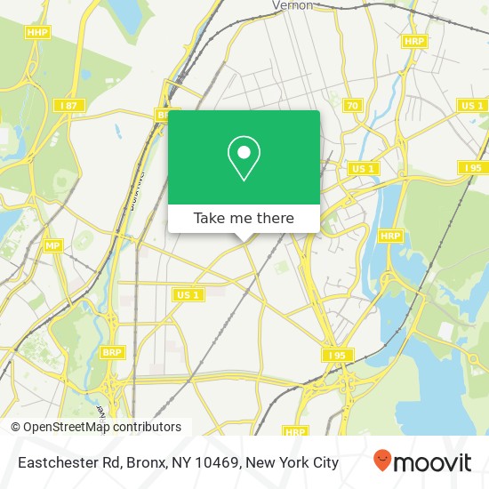 Mapa de Eastchester Rd, Bronx, NY 10469