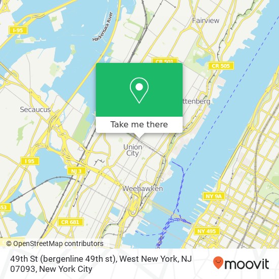 49th St (bergenline 49th st), West New York, NJ 07093 map