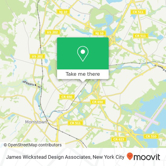 Mapa de James Wickstead Design Associates, 185 Ridgedale Ave