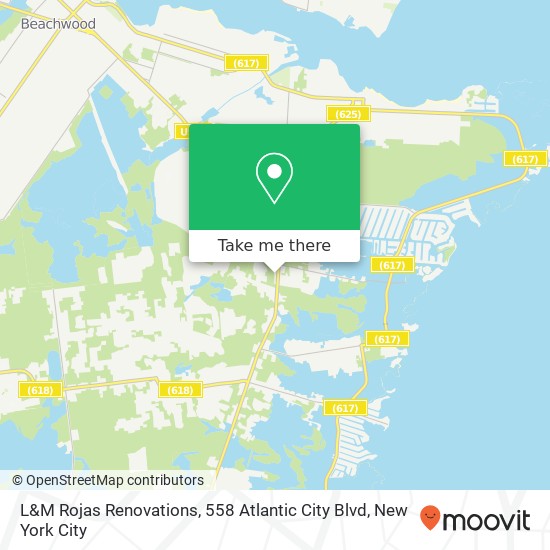 Mapa de L&M Rojas Renovations, 558 Atlantic City Blvd