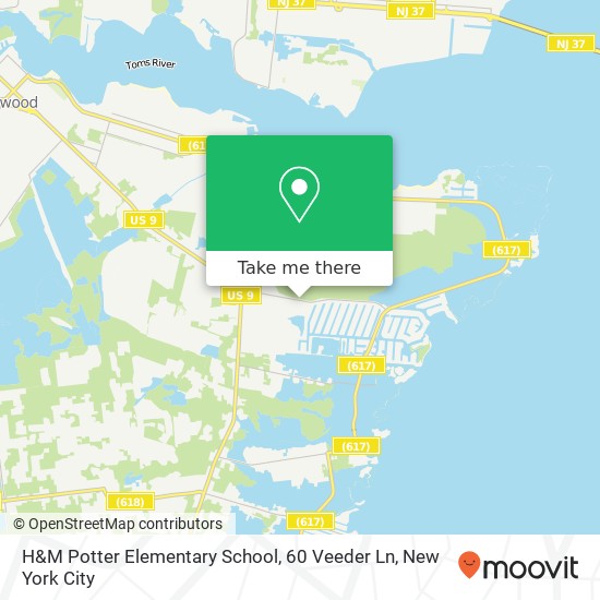 Mapa de H&M Potter Elementary School, 60 Veeder Ln