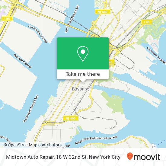 Midtown Auto Repair, 18 W 32nd St map