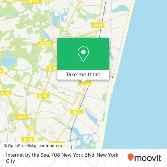 Internet by the Sea, 708 New York Blvd map