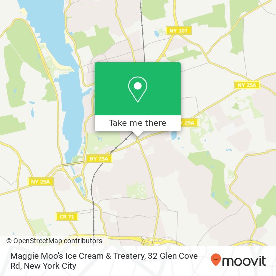 Mapa de Maggie Moo's Ice Cream & Treatery, 32 Glen Cove Rd
