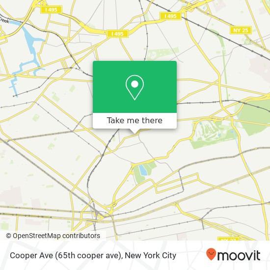 Mapa de Cooper Ave (65th cooper ave), Ridgewood (QUEENS), NY 11385