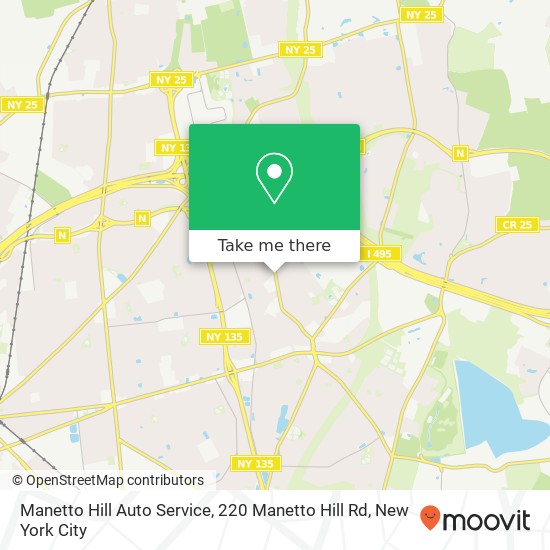 Mapa de Manetto Hill Auto Service, 220 Manetto Hill Rd