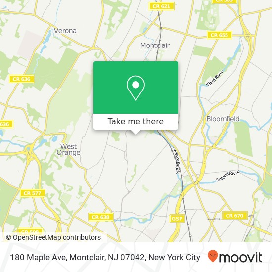 180 Maple Ave, Montclair, NJ 07042 map