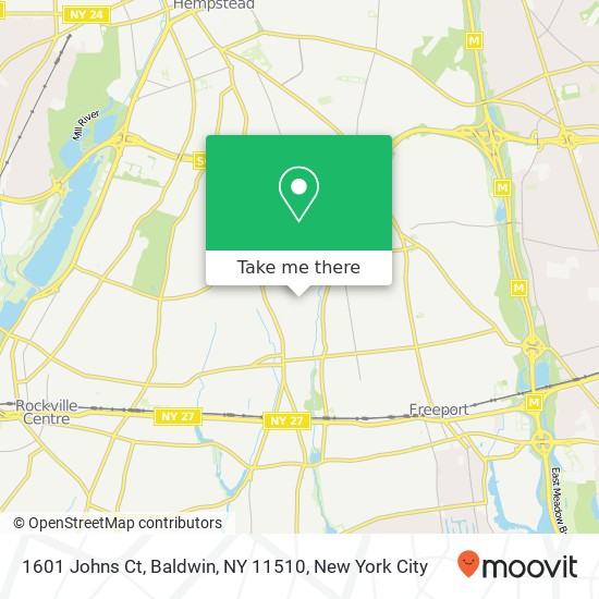 1601 Johns Ct, Baldwin, NY 11510 map