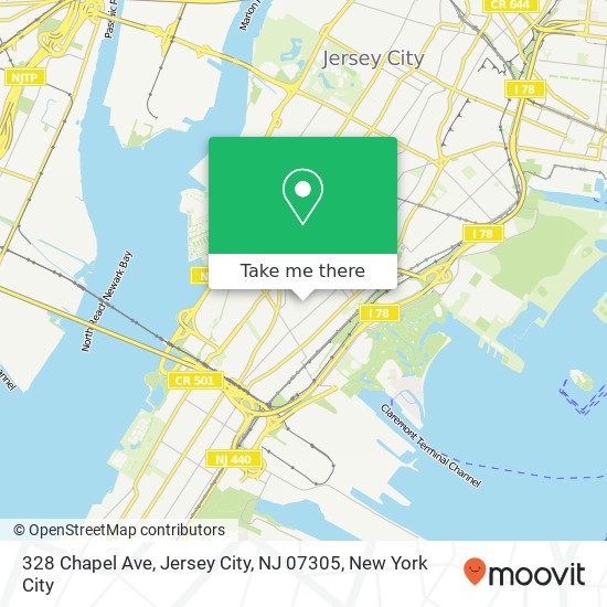 328 Chapel Ave, Jersey City, NJ 07305 map