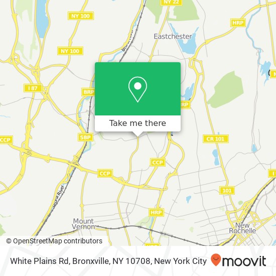 Mapa de White Plains Rd, Bronxville, NY 10708