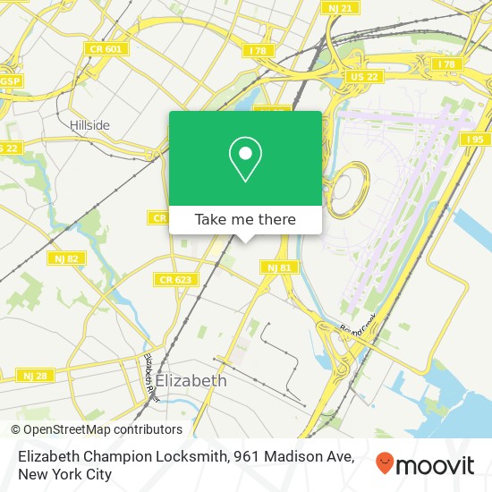 Elizabeth Champion Locksmith, 961 Madison Ave map