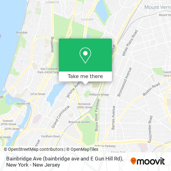Mapa de Bainbridge Ave (bainbridge ave and E Gun Hill Rd)