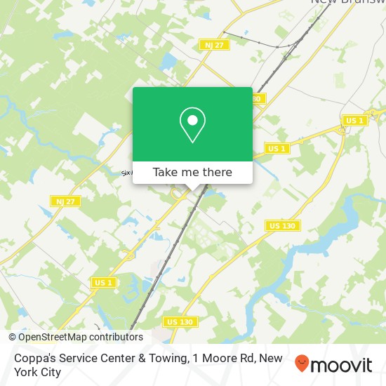 Mapa de Coppa's Service Center & Towing, 1 Moore Rd