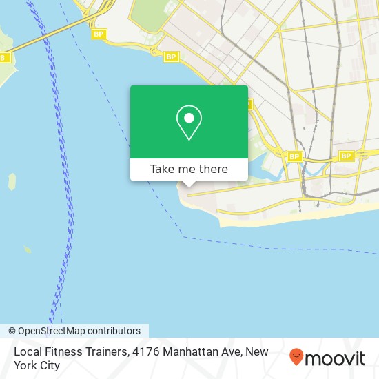 Mapa de Local Fitness Trainers, 4176 Manhattan Ave