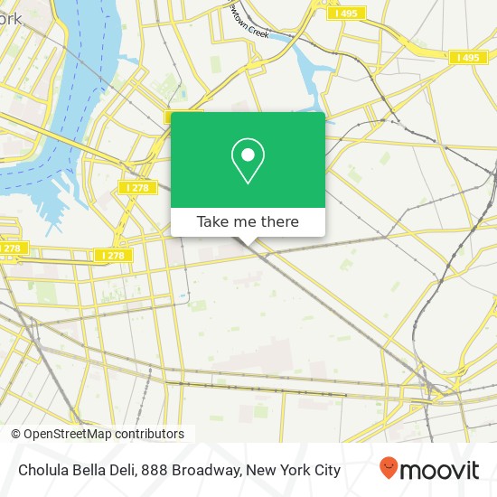 Mapa de Cholula Bella Deli, 888 Broadway