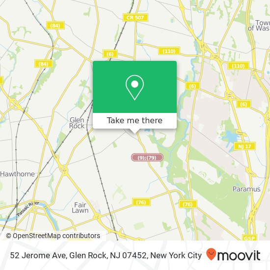 52 Jerome Ave, Glen Rock, NJ 07452 map