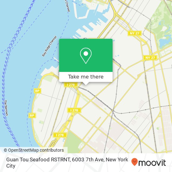 Mapa de Guan Tou Seafood RSTRNT, 6003 7th Ave
