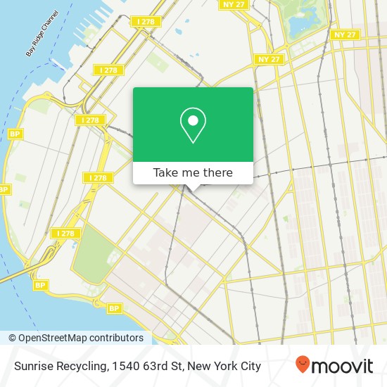 Mapa de Sunrise Recycling, 1540 63rd St