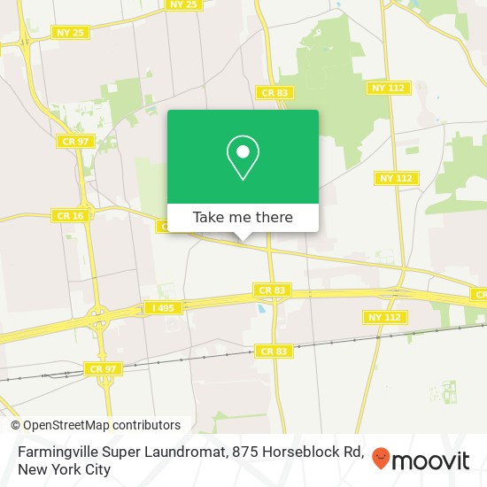 Farmingville Super Laundromat, 875 Horseblock Rd map