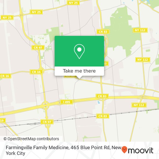 Mapa de Farmingville Family Medicine, 465 Blue Point Rd