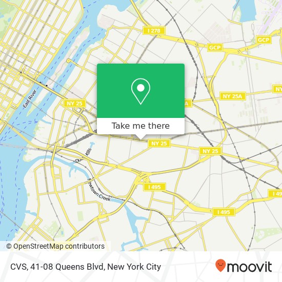 Mapa de CVS, 41-08 Queens Blvd