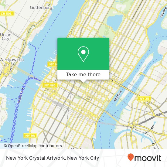 New York Crystal Artwork map