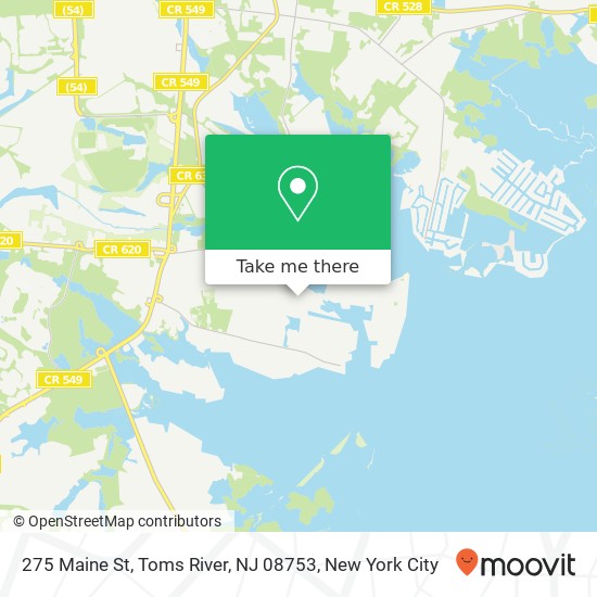 Mapa de 275 Maine St, Toms River, NJ 08753