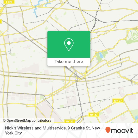 Mapa de Nick's Wireless and Multiservice, 9 Granite St