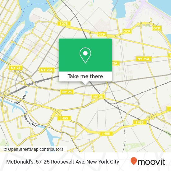 Mapa de McDonald's, 57-25 Roosevelt Ave