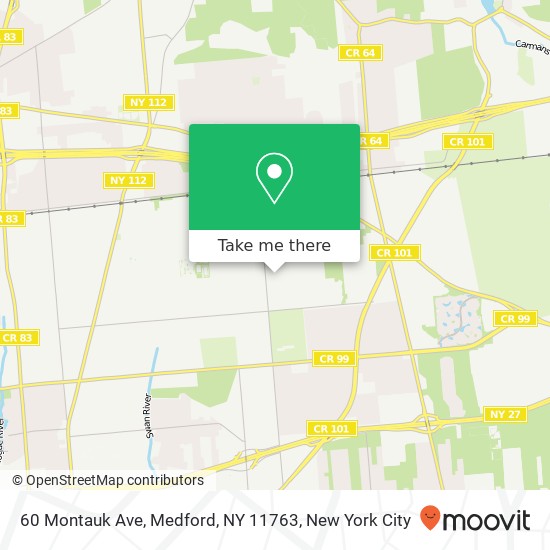 60 Montauk Ave, Medford, NY 11763 map