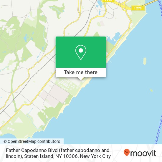 Mapa de Father Capodanno Blvd (father capodanno and lincoln), Staten Island, NY 10306