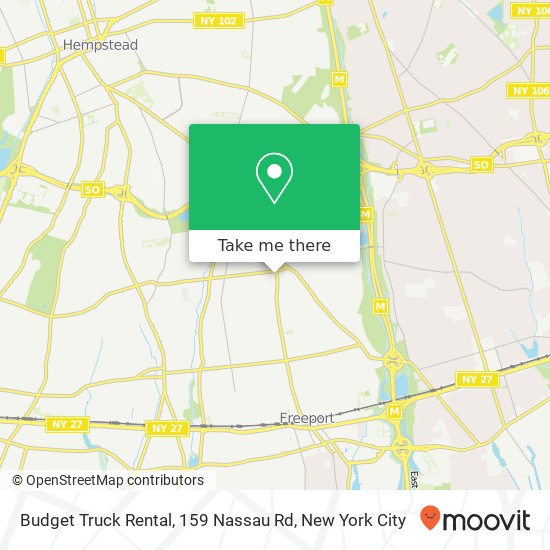 Mapa de Budget Truck Rental, 159 Nassau Rd