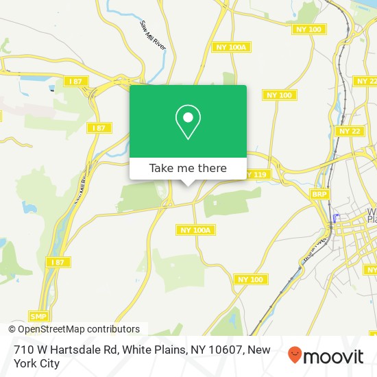Mapa de 710 W Hartsdale Rd, White Plains, NY 10607