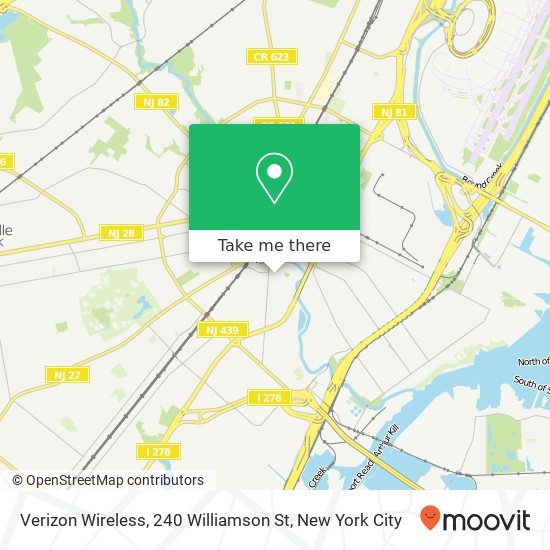 Mapa de Verizon Wireless, 240 Williamson St