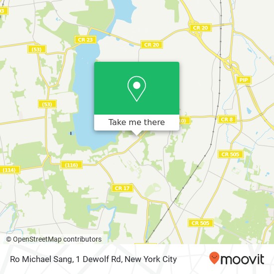 Ro Michael Sang, 1 Dewolf Rd map