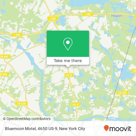 Bluemoon Motel, 4650 US-9 map