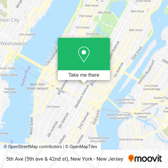 5th Ave (5th ave & 42nd st) map