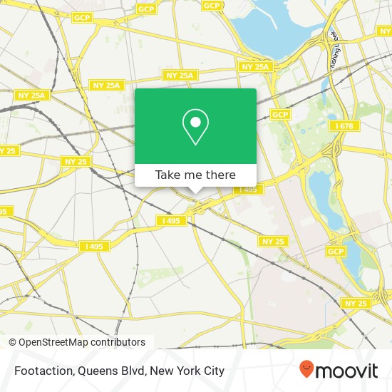 Mapa de Footaction, Queens Blvd